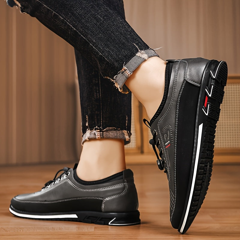 New Hand-Stitched Men's Outdoor Casual Shoe Slip-On Shoe Spring Low-Cut Breathable Plus Size Loafers,shoes for men