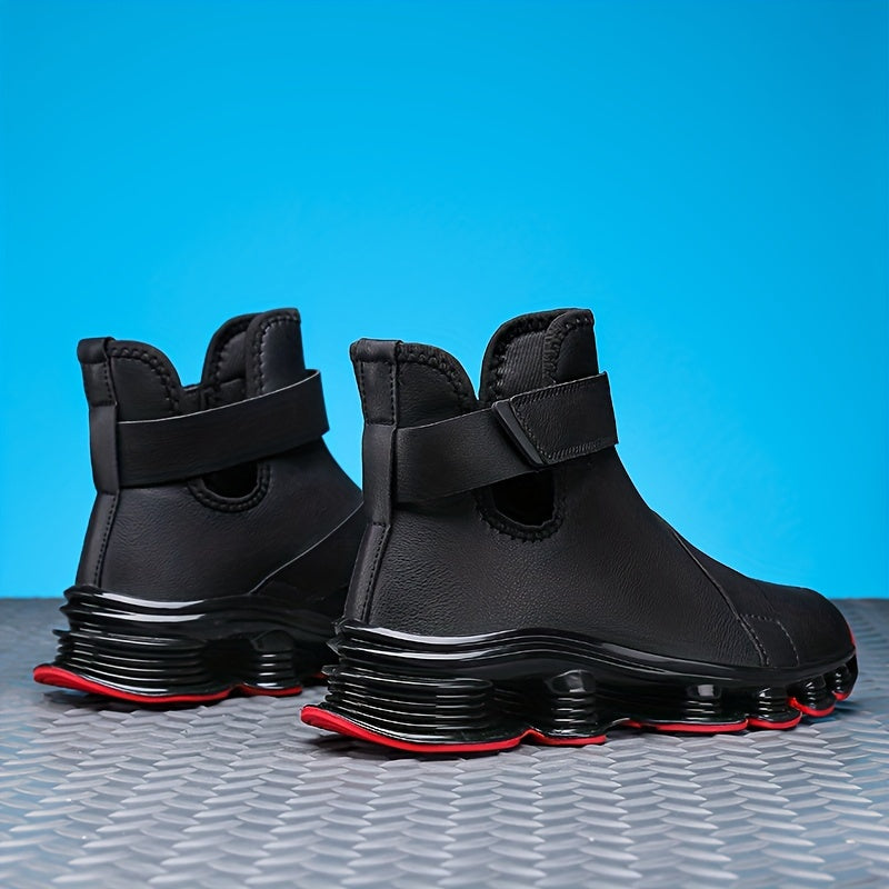 Men's Casual Sneakers, High-Top Autumn/Winter Shoes, Blade Running Shoes, Slip-Resistant, Wear-Resistant, Shock-Absorbing, Sports Casual Walking Shoes