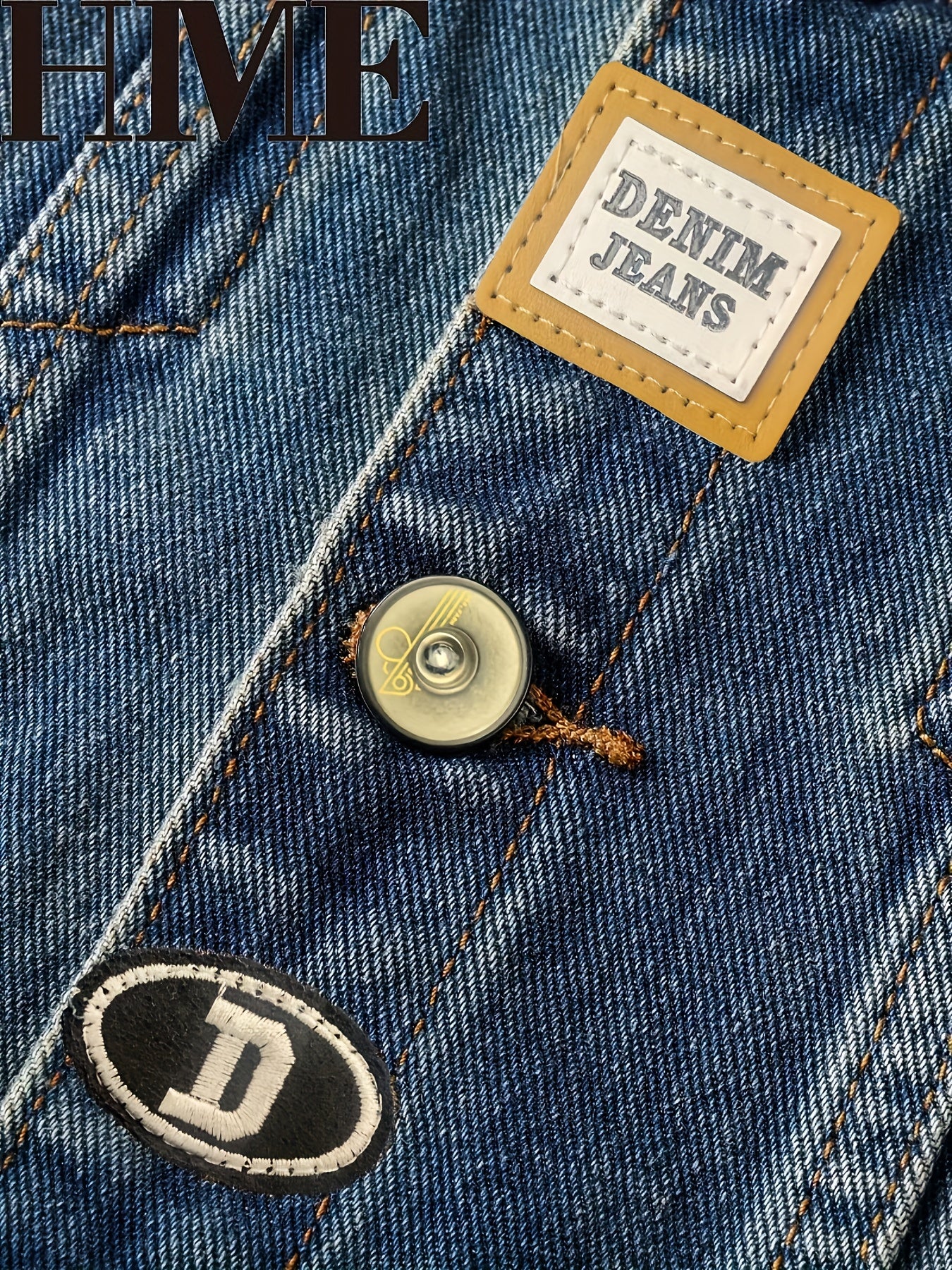 HME Men'S Spring And Autumn Style, Denim Jacket, Slim Fit Fashionable Embroidered Men'S Denim Coat, Suitable for Daily Streetwear, Motorcycle, And Stylish Outfits, Tailored Without Stretch, with a Defined Shape