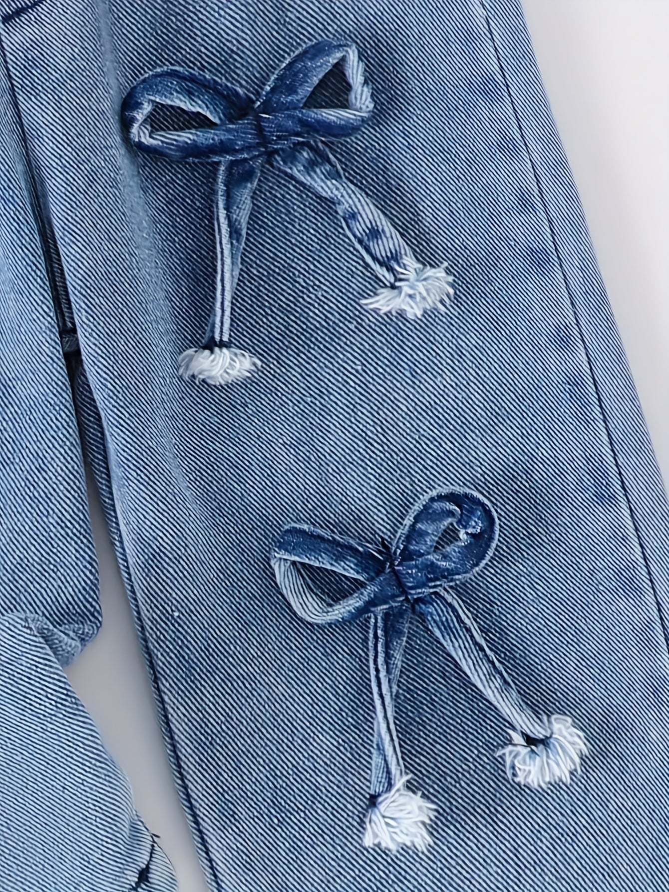 Girls' Black Denim Printed Short-Sleeve Pants - product view 14