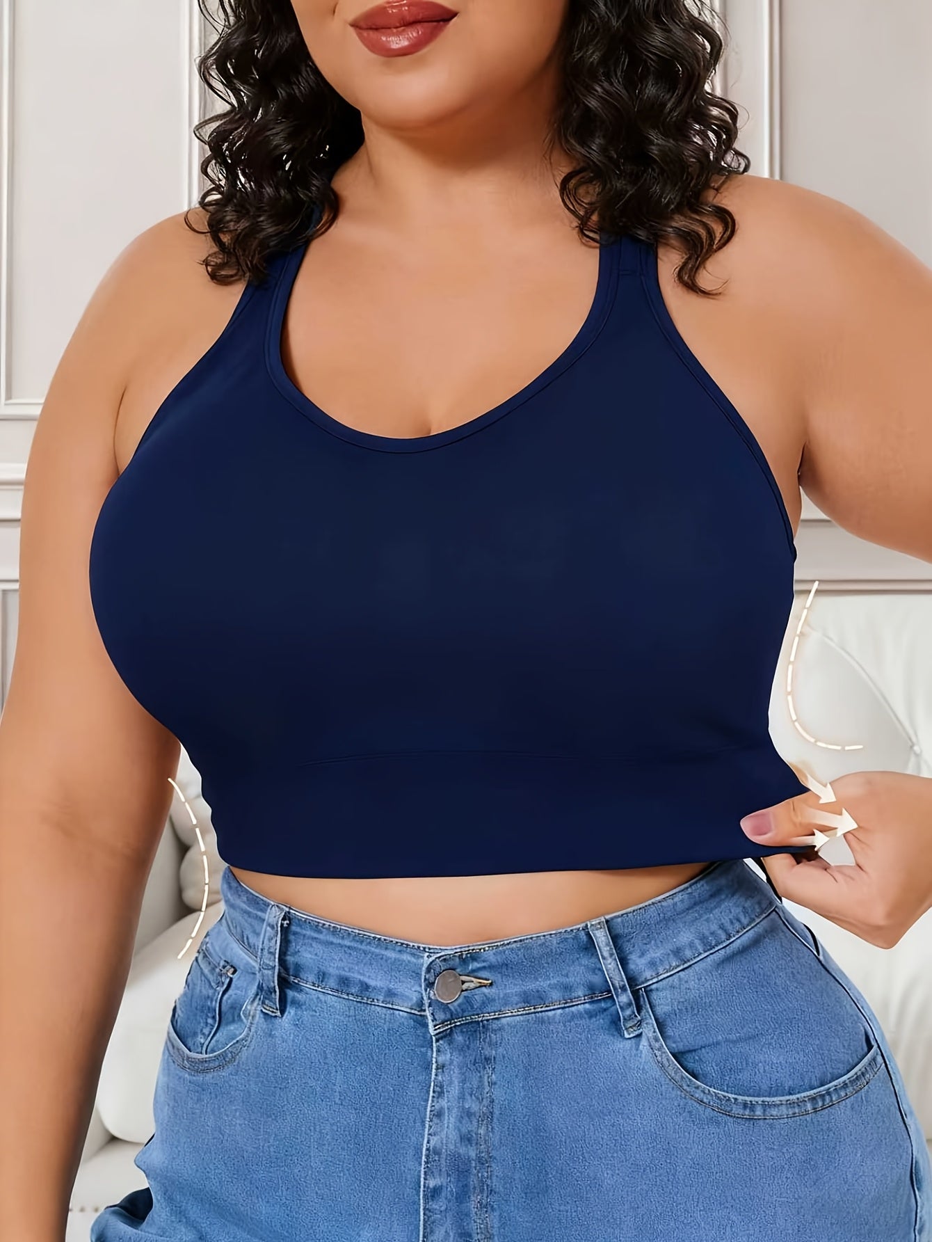 2pcs Women's Solid Color Sports Yoga Comfortable Push-up Bras - Underwear Suitable for Yoga And Exercise