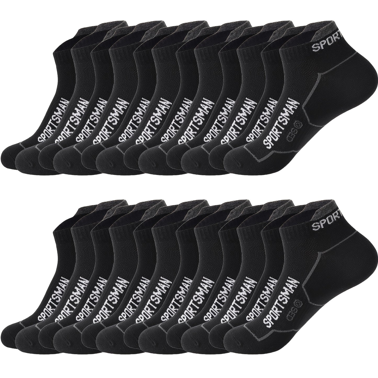 Men's Athletic Ankle Socks - 12-Pair Pack