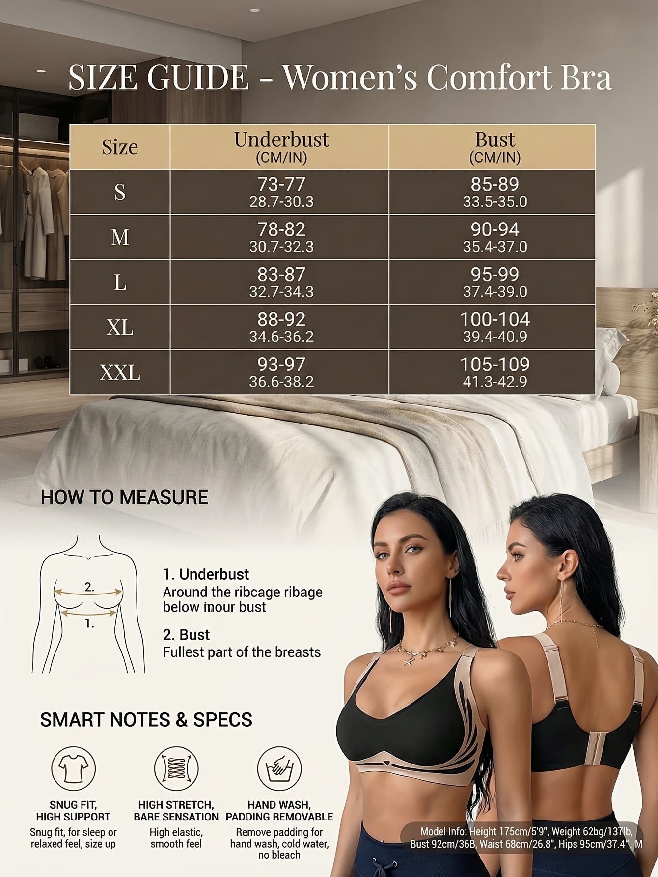 4pcs Wireless Bra Set for Women, Comfortable, Seamless, No Underwire Bra, Soft Support Daily Bra, Suitable for Home, Work, And Gym (Black, Blue, Green, Beige)