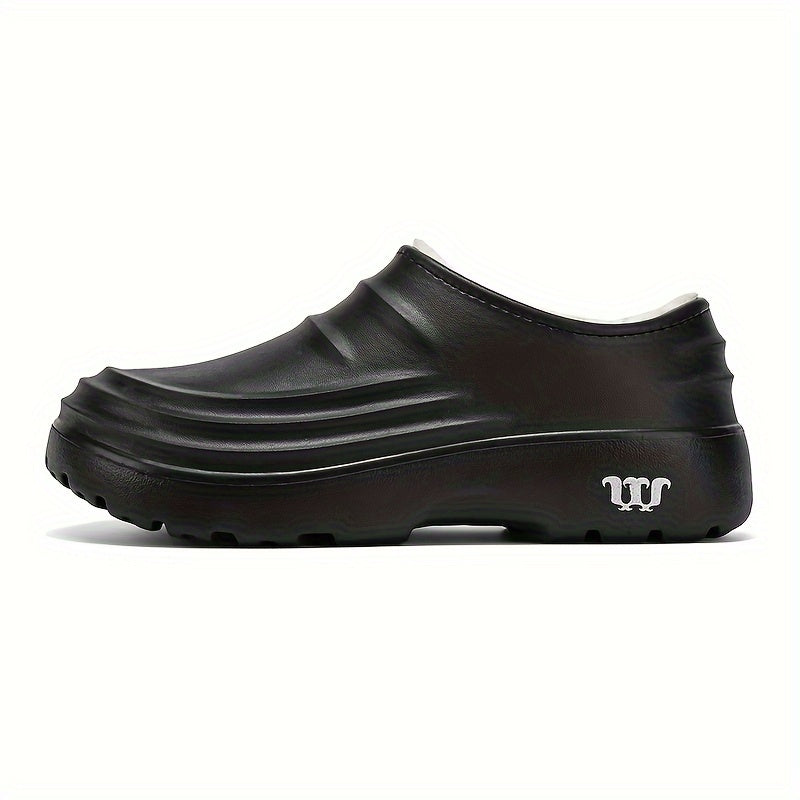 Women's Winter Slip-Resistant Work Shoes with Thick Insulated EVA Sole - Anti-Odor, Warm & Suitable for Kitchen, Hospital, Restaurant Use - Heavy-Duty EVA Sneakers (Black), Women Shoes