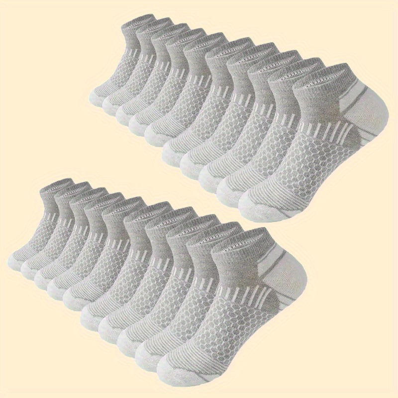 20 Or 60 Pairs Of Men's Low Cut Socks Anti Odor Sweat Absorption Comfy Breathable - product view 6