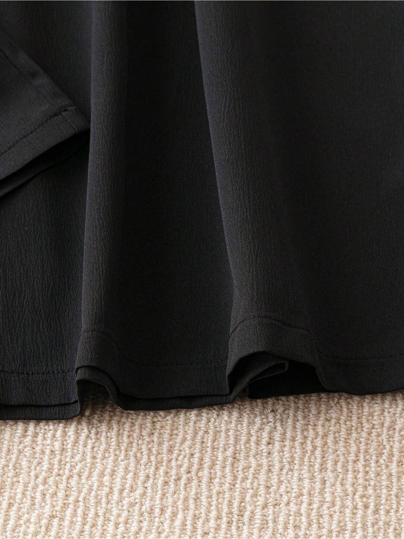 Plus Size, Women's Plus Size Elastic Waistband, Headband, Waist Knot, Wide Leg Pants, Summer Casual Wide Leg Pants