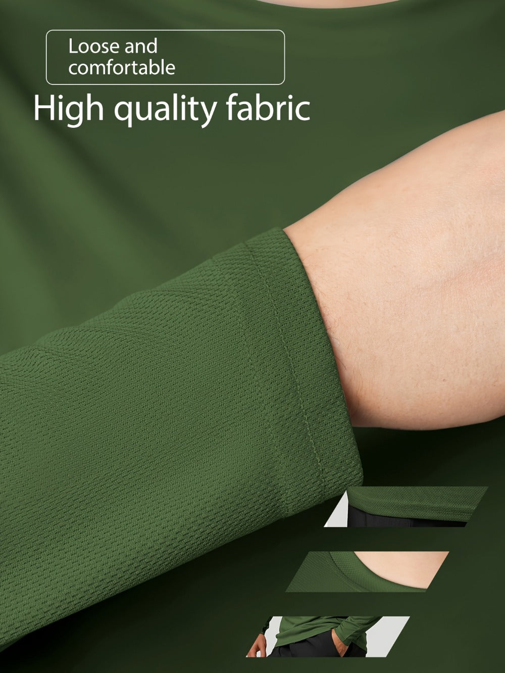 Men's 5-Pack Quick-Dry Long Sleeve Shirts - Breathable Mesh Fabric