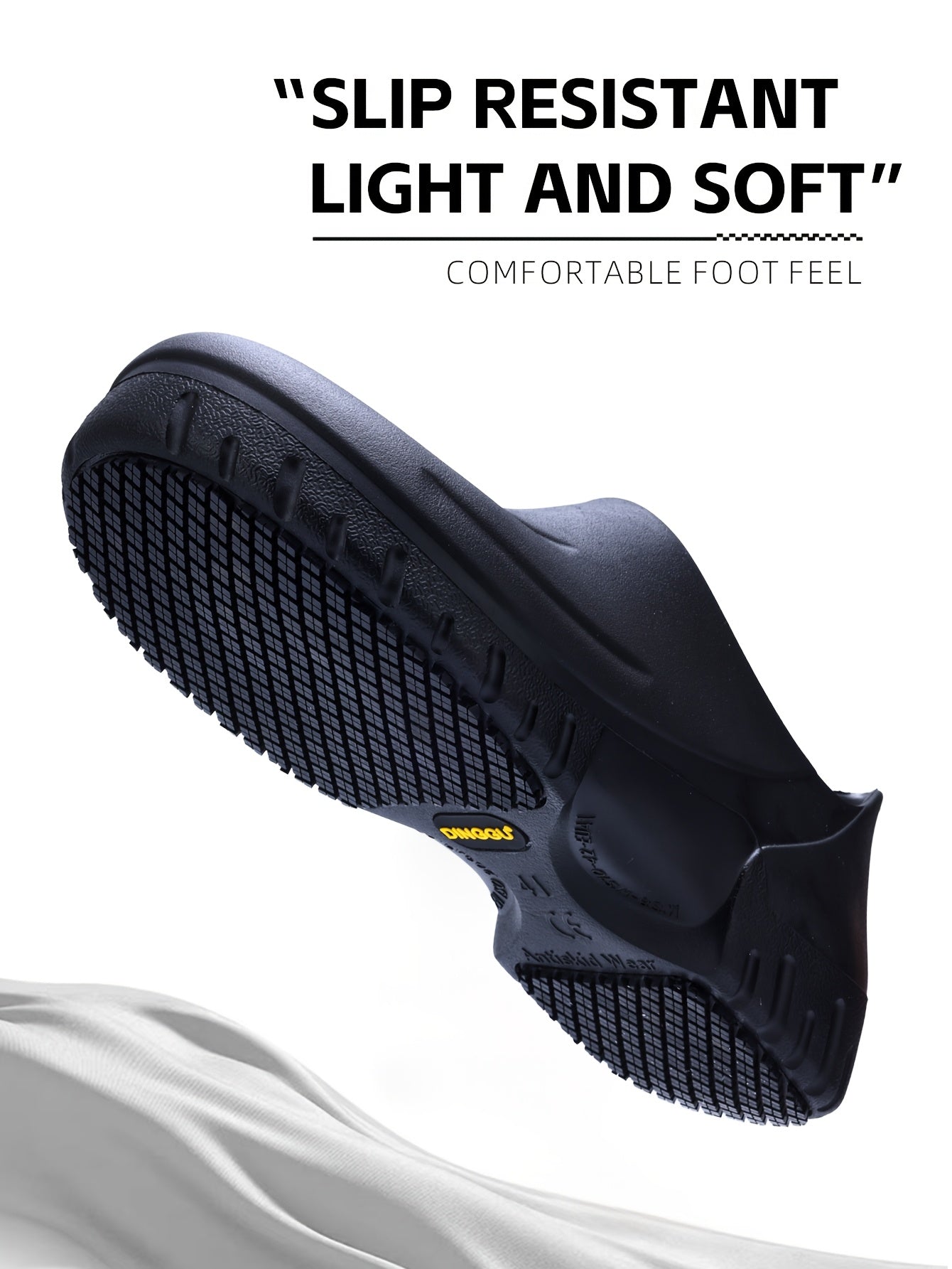 Professional 'S Shoes Are, Anti-Slip, High-Quality Work Shoes with Thick EVA Soles And Odor-Proof Casual Shoes Suitable for Kitchens, Hospitals, And Restaurants. They Are Designed in Black, Easy
