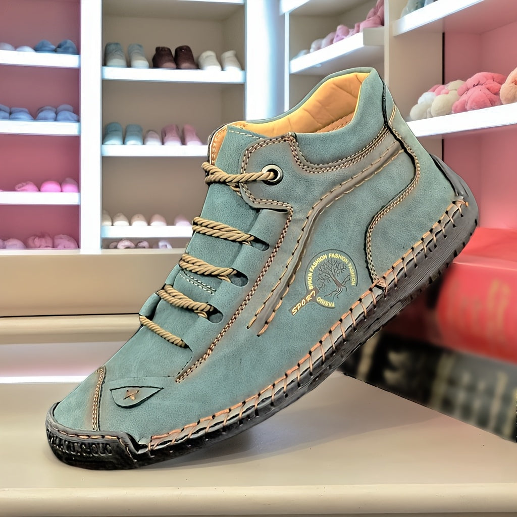 Ladies Handmade Seamless Slip-On Loafers with Fashionable Zipper Ankle Boots, Women Shoes, Sneakers