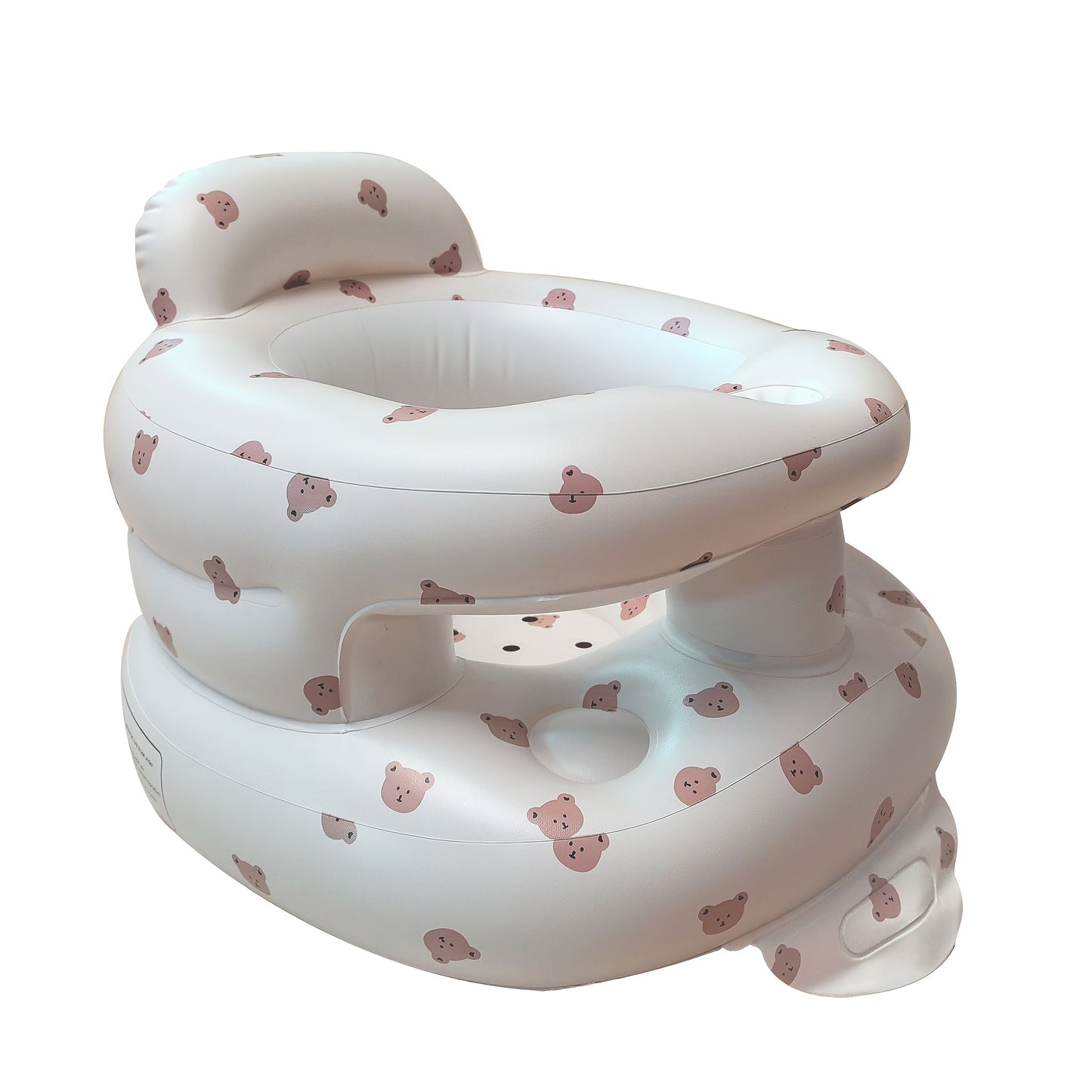 Inflatable Baby Seat, Upright Baby Floor Seat - Built-in Air Pump, Portable Baby Seat Suitable for 3-36 Months - Non Slip Design, Soft Cushion, Safe for Young Children to Use During Feeding And Bathing