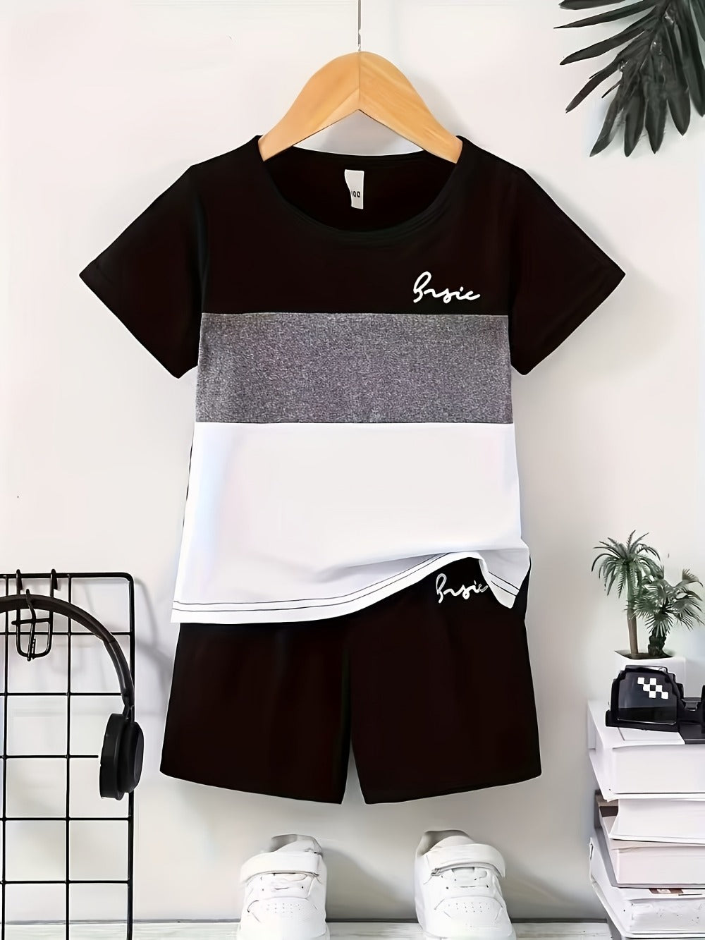 Boys' Casual Outfit Set - Short Sleeve Fall 8213