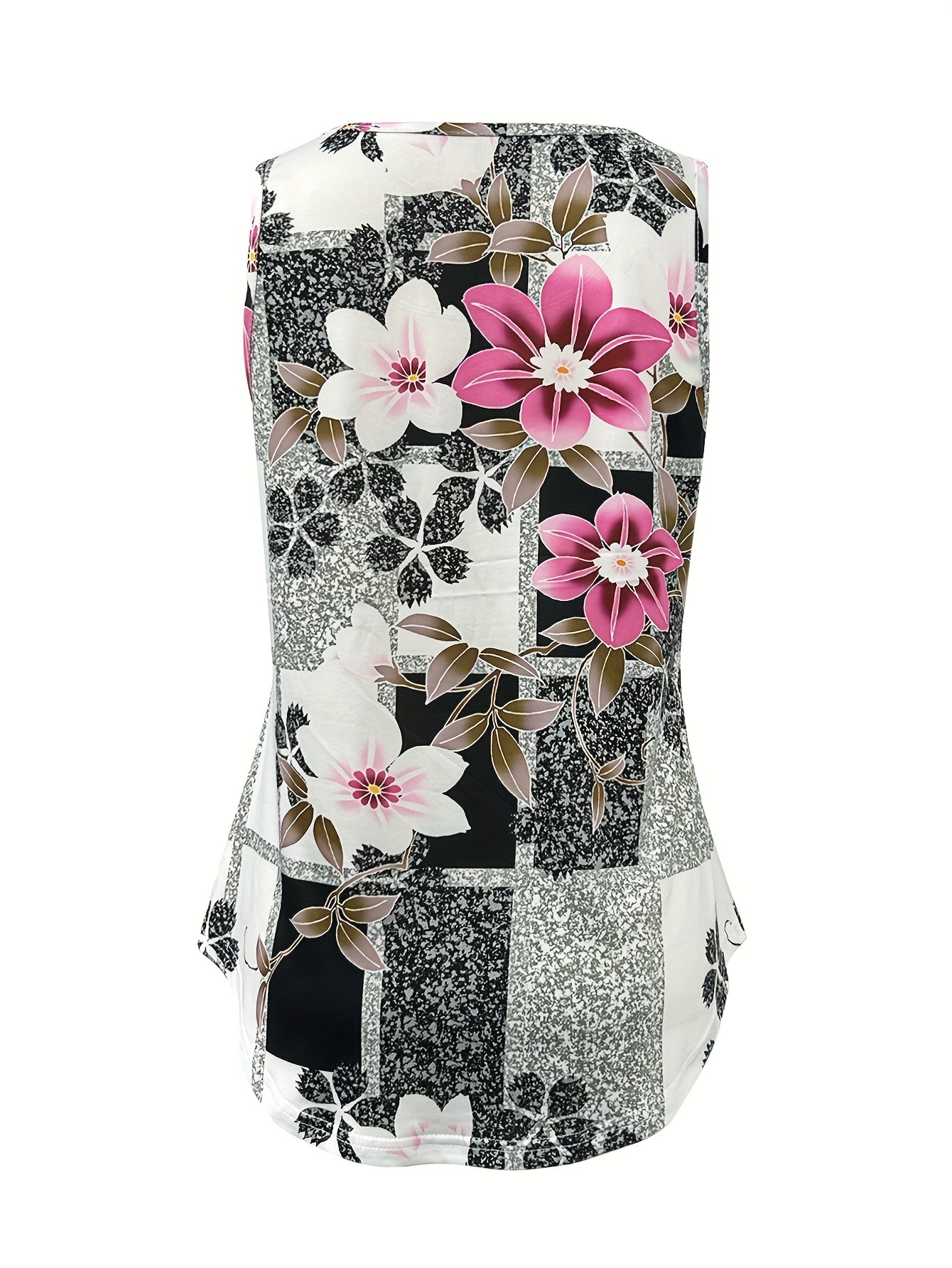 Summer Floral Print Women's Vest for Holiday Fashion Directed - product view 5