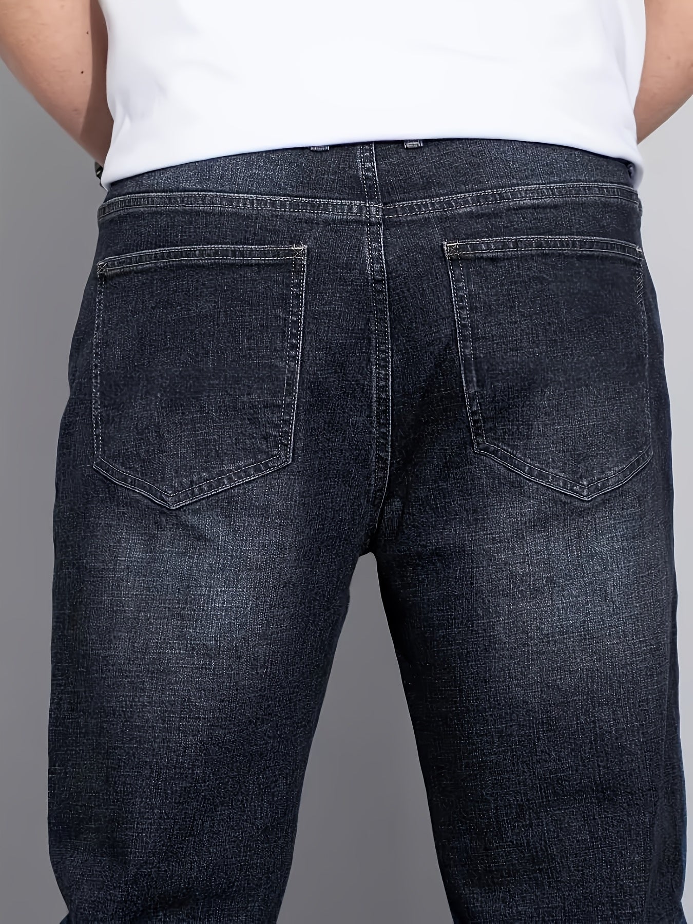 Men's Navy Color Denim Jeans - product view 17