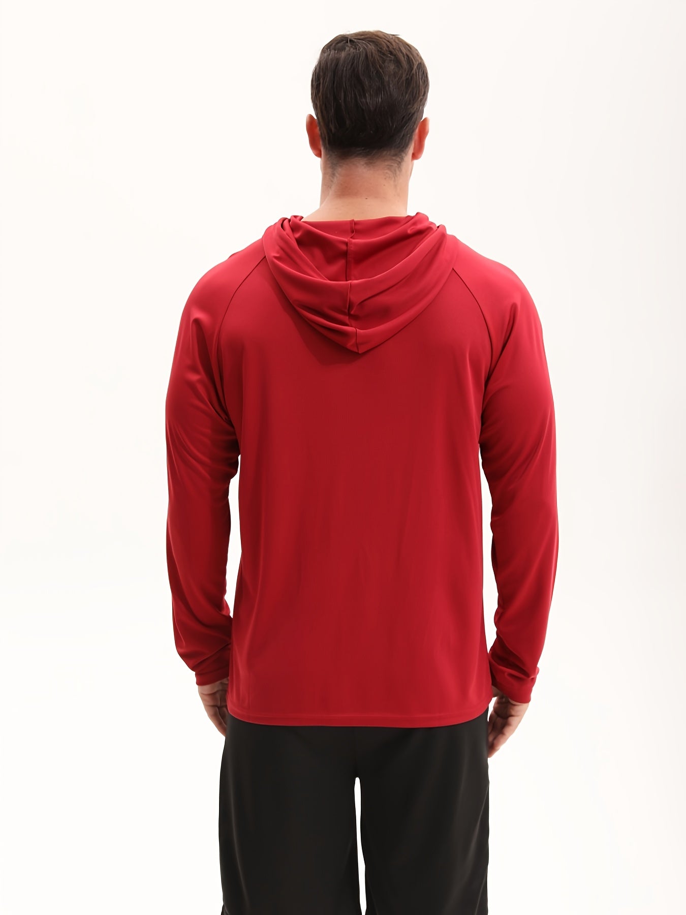 4 Packs Men'S Sports Top Hooded Drawstring Long Sleeved T-shirt, Suitable For Fitness, Exercise, And Outdoor Travel