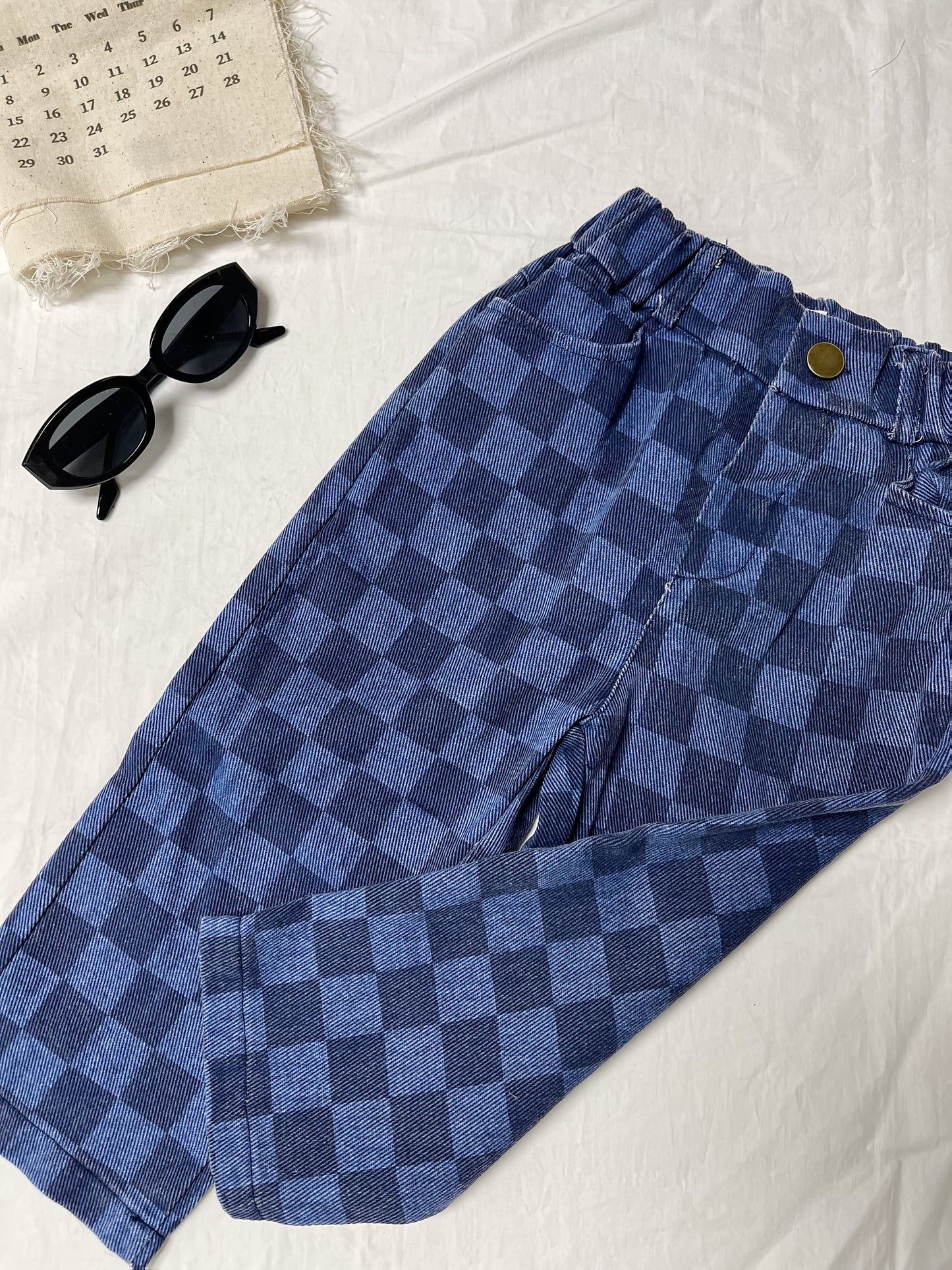 2024 Autumn Winter New Collection Boys And Girls Korean Easy Japanese Trendy Fashion Plaid Long Pant, for Outdoor
