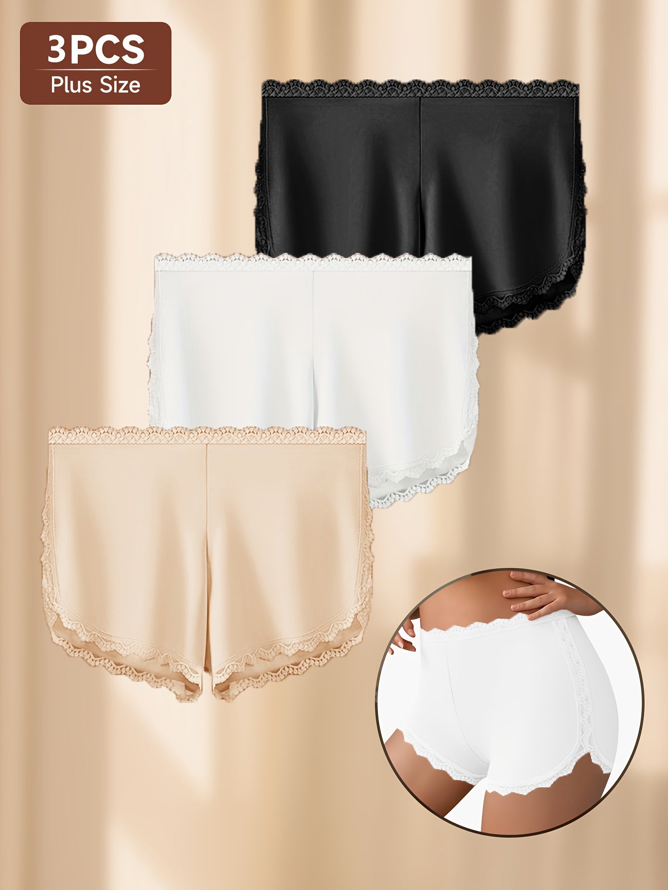 Women's Mixed colors Lace High-Waist Oversized Underwear - product view 9