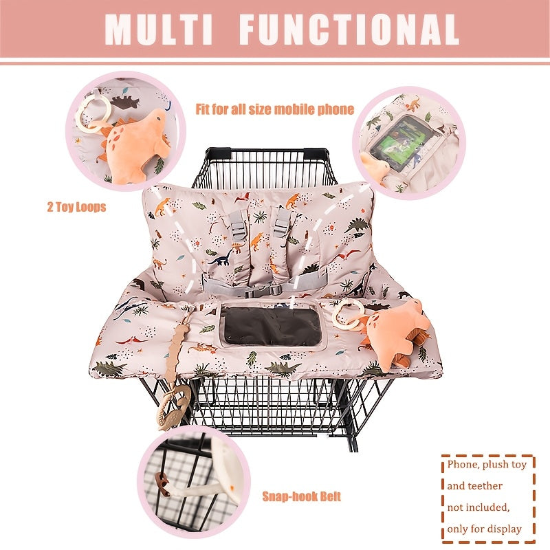 Shopping Cart Cover for Baby 2in 1 High Chair Covers for Restaurant Comfortable Grocery Cart Seat Covers ForInfant, Toddler Universal Suitable for Most Shopping Carts Machine Washable