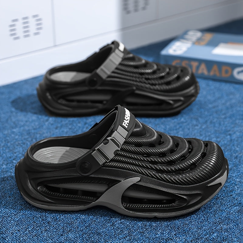 Unisex Stylish Mule Shoes, Suitable for Both Indoor and Outdoor Wear; New Arrivals for Spring, Summer, and Fall, Fashionable Men's Toe-covering Sandals, Versatile Casual Style, Ideal for Indoor Bathrooms and Showers, as Well as Outdoor Beaches.