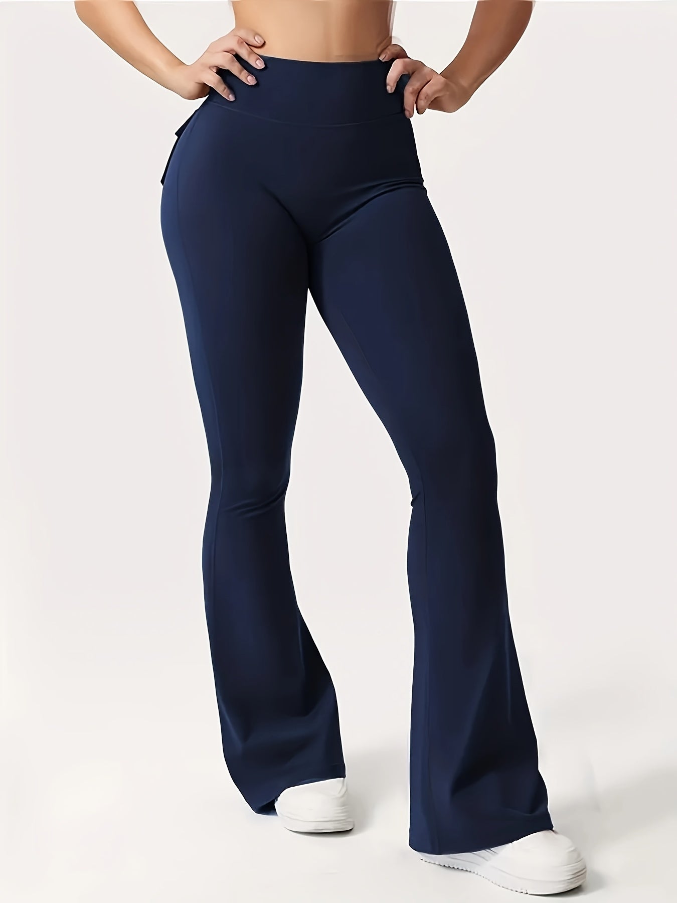 New Women'S Casual Loudspeaker Yoga Pants Training Loudspeaker Pants High Waist Work Clothes Belt Pocket Sportswear