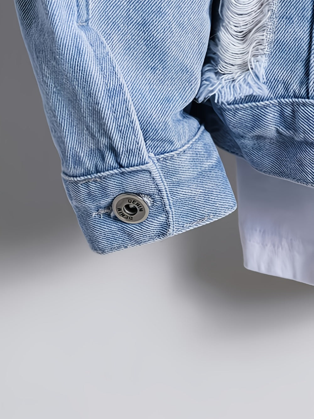 Men's Relaxed Denim Pullover Jacket