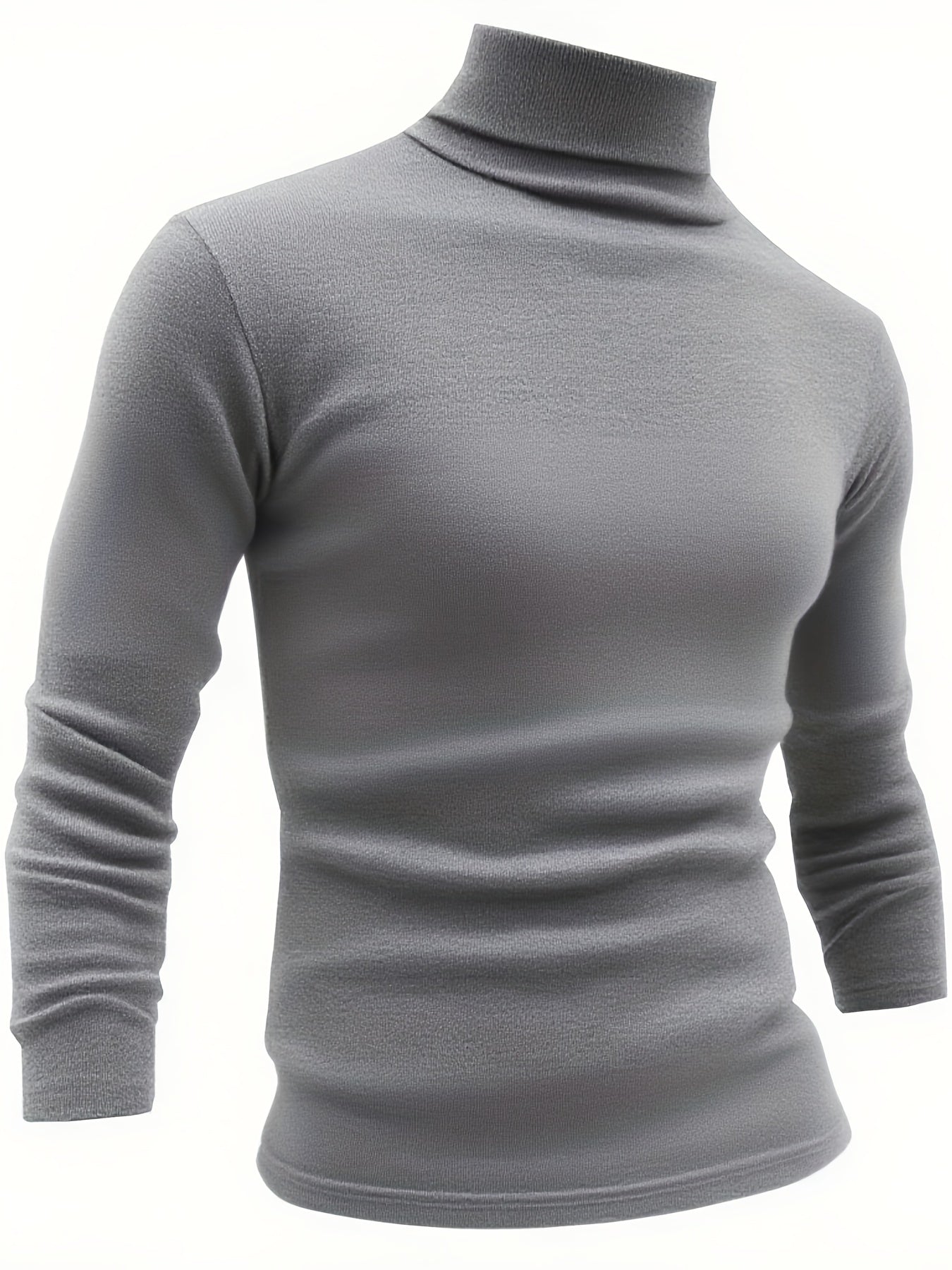 Men's Grey Polyester Long-Sleeve Shirt - product view 8