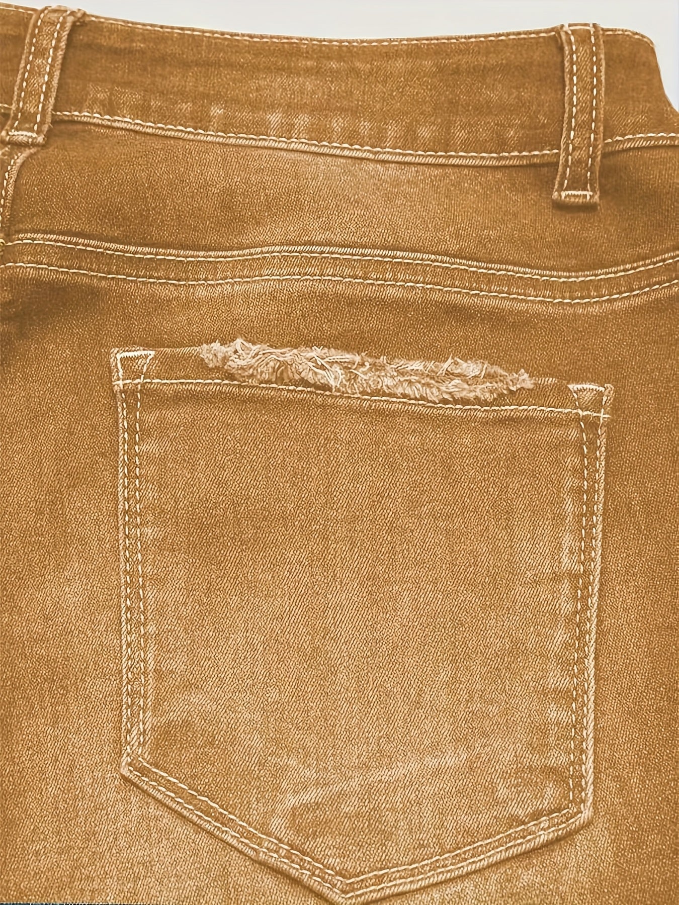 Denim Shorts for Women with a Blue Edge And Elastic Wrap