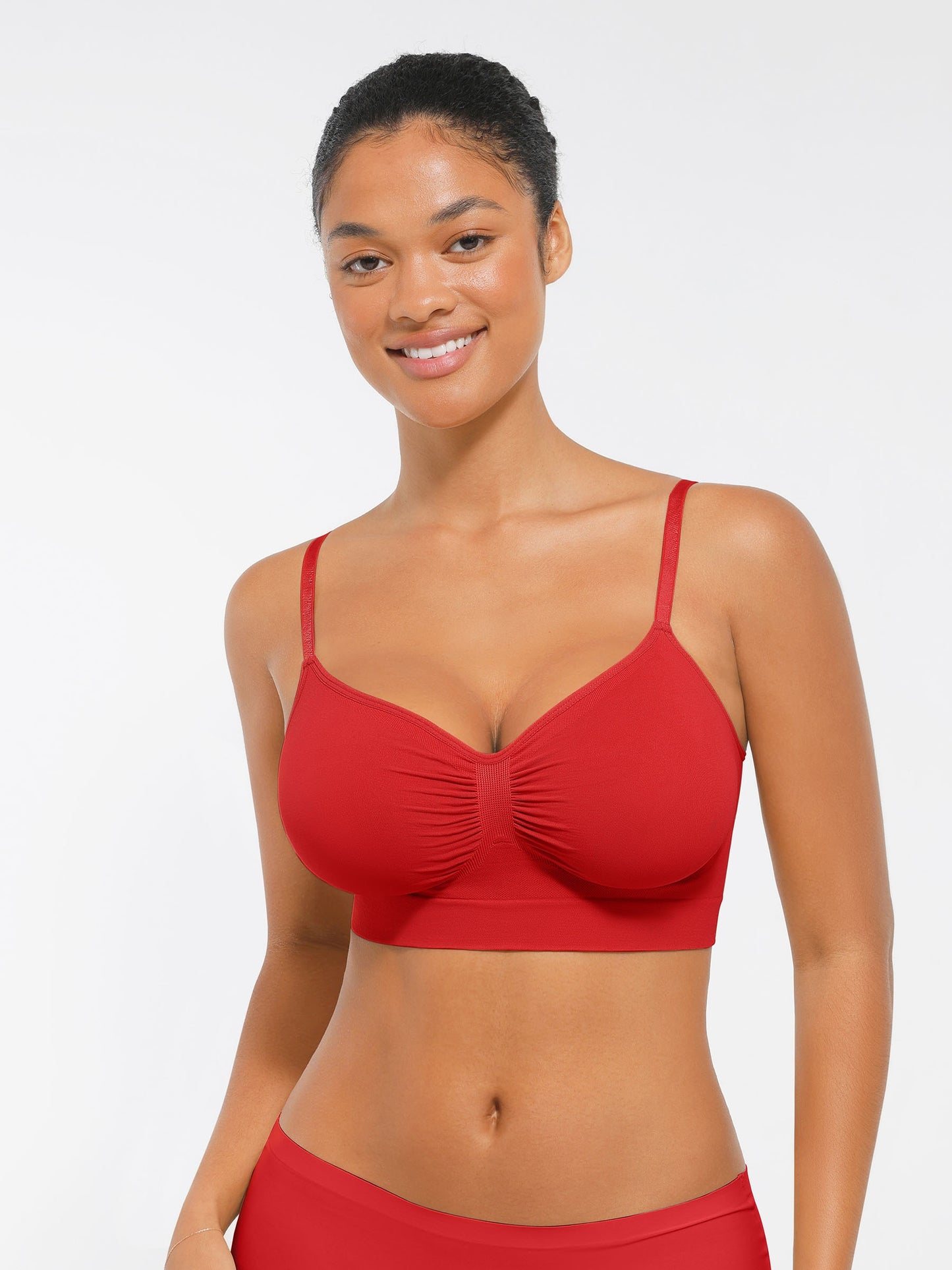 Plus Size Seamless Bra for Women Push-Up Breathable Back Control Bra