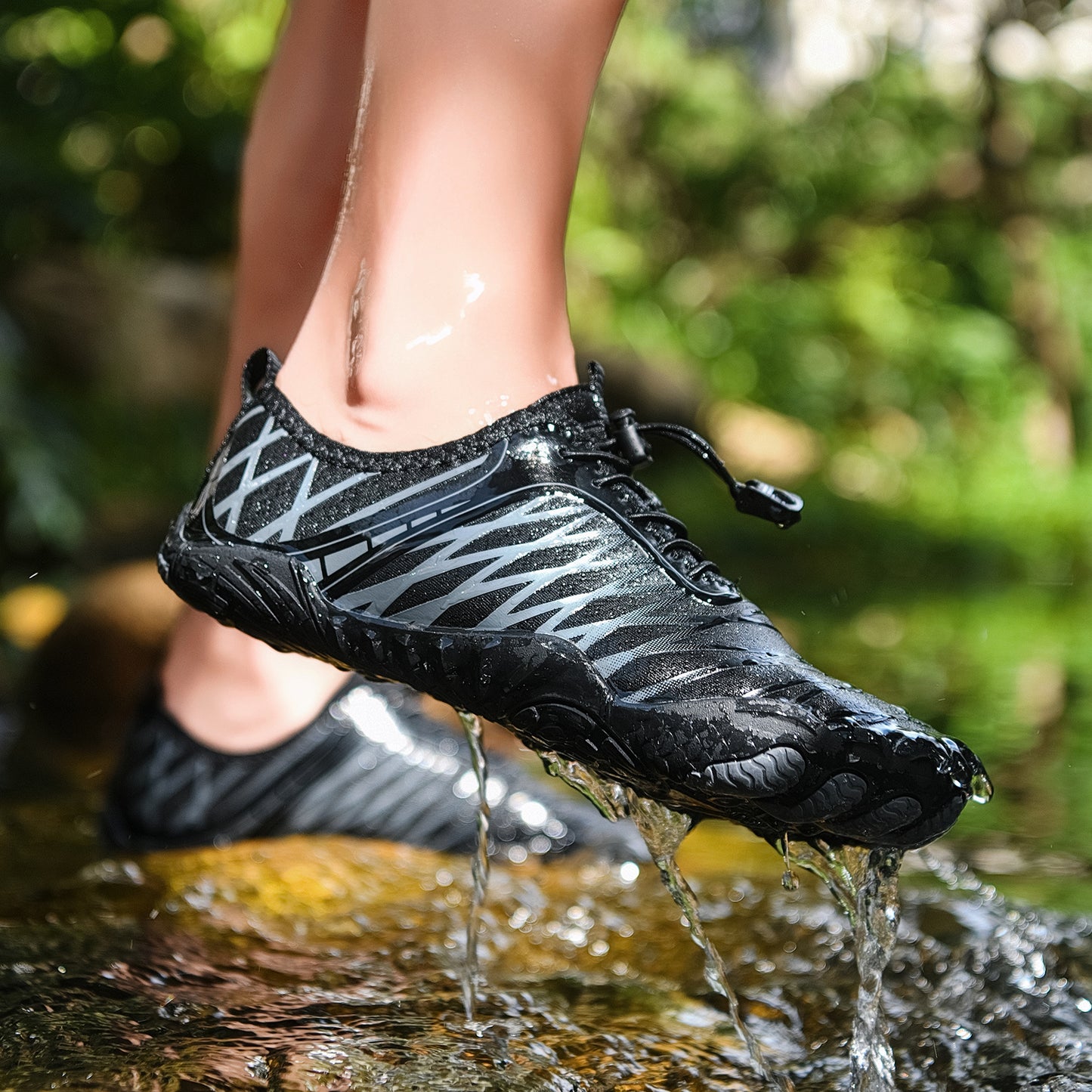 Lightweight Water Shoes for Couples, Yogada Fitness Sports Sneakers, 1Stoutdoor Beach Swimming Shoes with Faux Sole And Fabric Lining