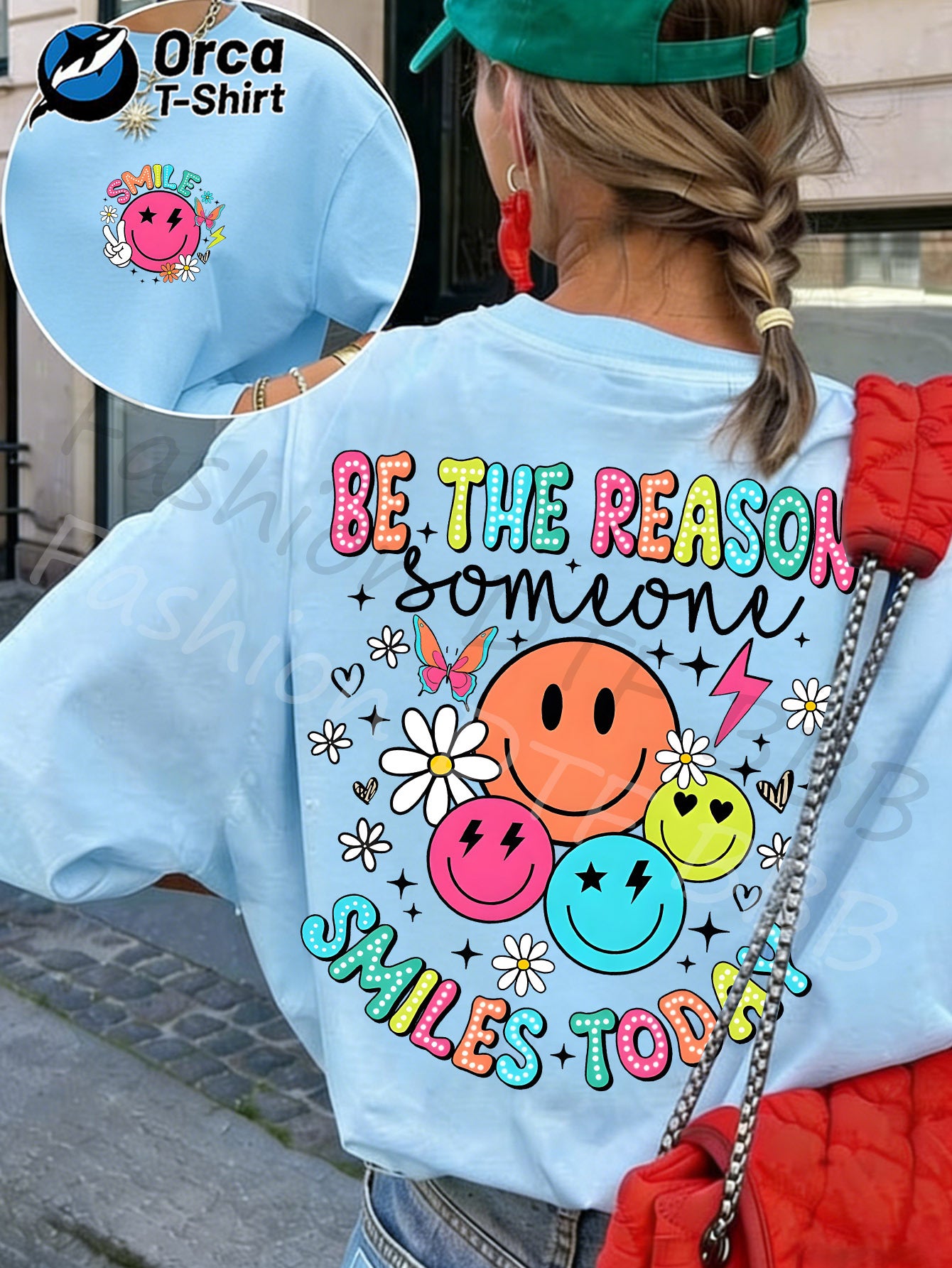A Casual Women'S T-Shirt Made of 100% Featuring a Retro Print of Smiling Face Daisies That Radiate Positive Energy. This Y2K Style Has Short Sleeves And a Loose Round Neck