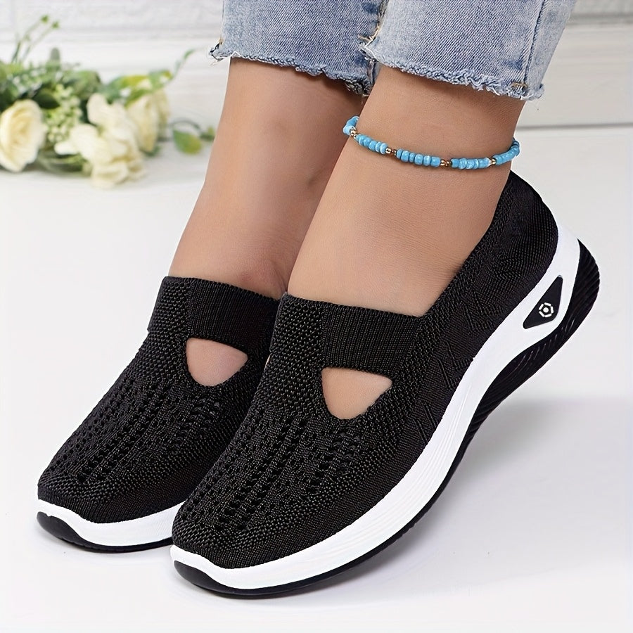 Women'S Breathable Mesh Sleeve Sneakers - Lightweight And Comfortable Walking Shoes, PVC Sole And Cloth Shoe Pad - Multi-Color Multi-Purpose All Season Shoes
