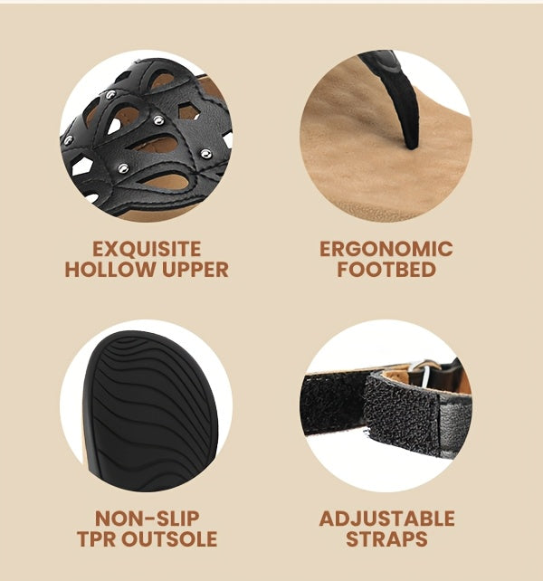 Women'S Summer Beach Sandals with Arch Support, Slingback Design, Ankle Strap, And Flat Thong Style., Women Shoes