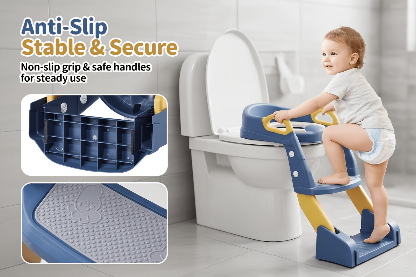 Toilet Potty Training Seat With Step Stool Ladder And Urinal, Safe & Comfortable Potty Chair With Anti-Slip Design, Adjustable Height, Soft Cushion, Foldable For Easy Storage, Perfect For Kids And Toddlers.easter Gifts For Kids.