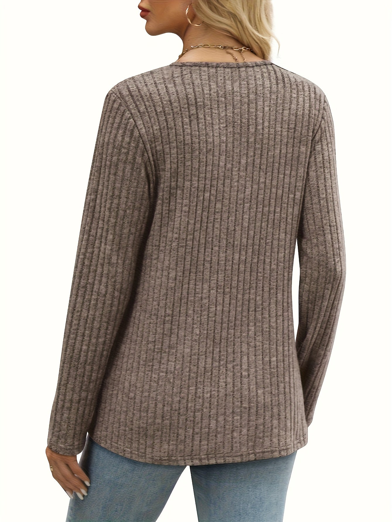 Two-piece Women'S Fashion Top, Casual Long-sleeved Pullover, V-neck Button, Thin Autumn And Winter Sweater, Cropped Sweaters for Women, Colourfull Loose Sweater for Women, Long Sweaters for Women, Everyday Outfit, Layering Piece, Vneck Design
