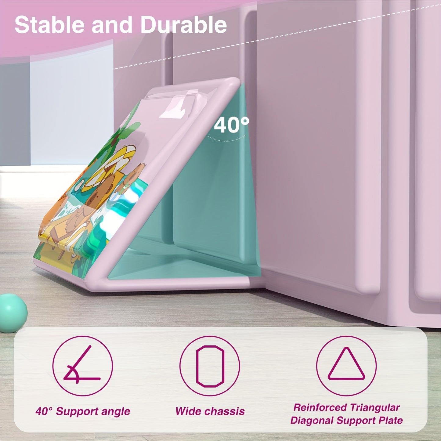 Portable Folding Baby Bath Tub, 7.79gal X 17.7W X 9.8H Inches, Suitable for 0-3 Years, Pink/Mint Green