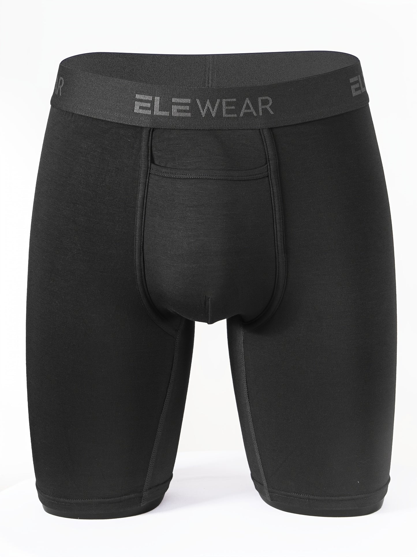 Men's Long Modal Underwear Top Opening Moisture Wicking Soft and Comfortable Extended Sports Underwear Boxer Brief