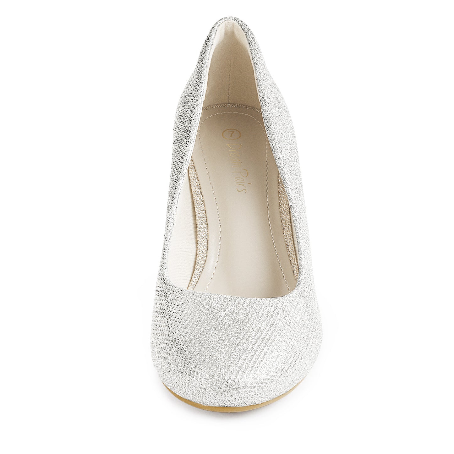 Women's Luvly Bridal Wedding Party Low Heel Pump Shoes Women’s High Heel Dress Pump Round Toe Shoe Classic Office Special Dressy Casual Wedding Pump Shoes