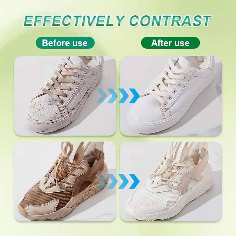 Multi Functional Shoe Cleaning Spray Brush Set - Powerful Foam Formula, Fast Stain Removal, Whitening And Polishing Sneakers, Suitable for All Kinds Of Shoes, Cleaning And Deodorization, Special Cleaner for White Shoes, Clean Shoes