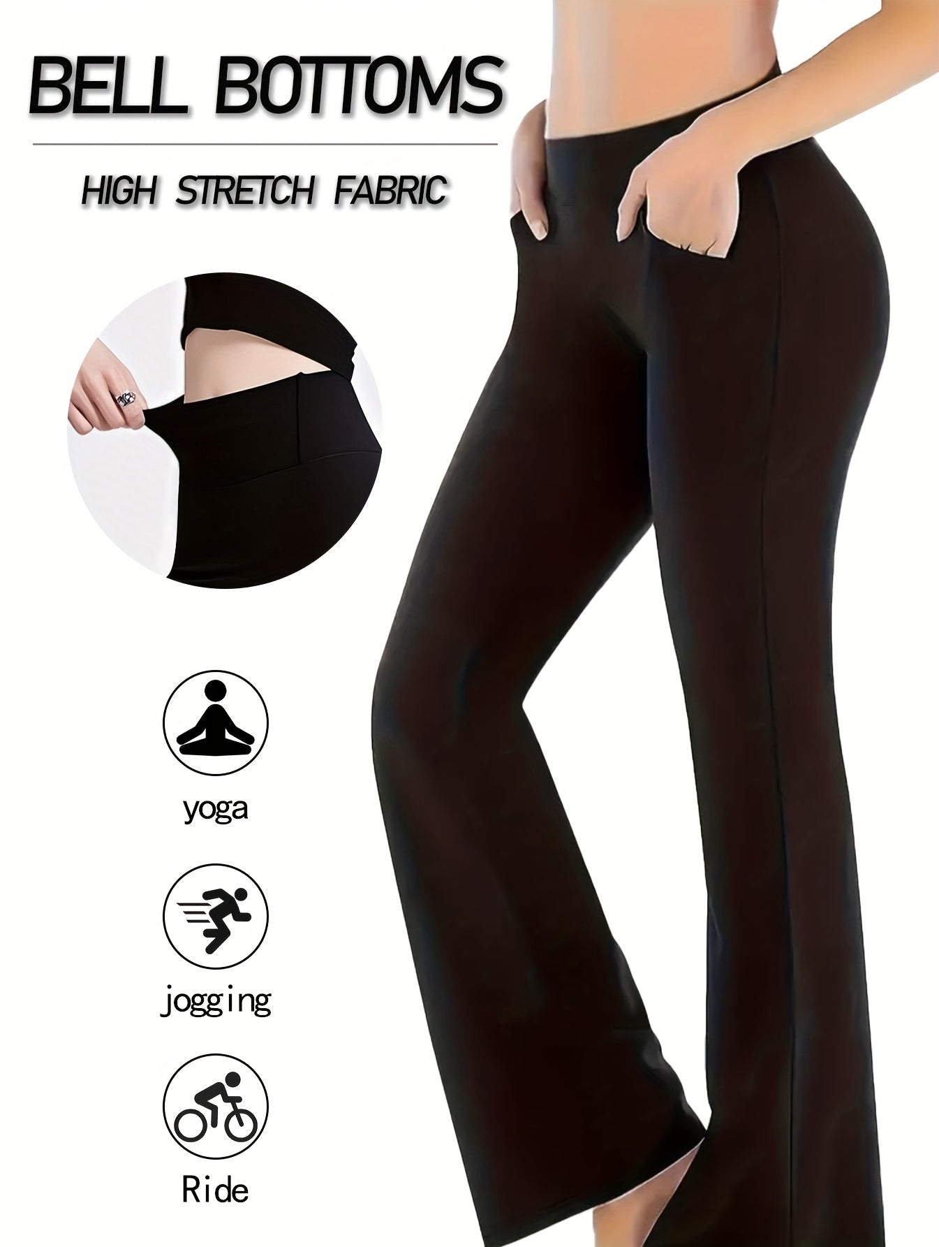 Women's Mixed colors Polyester High-Waist Pants - product view 10