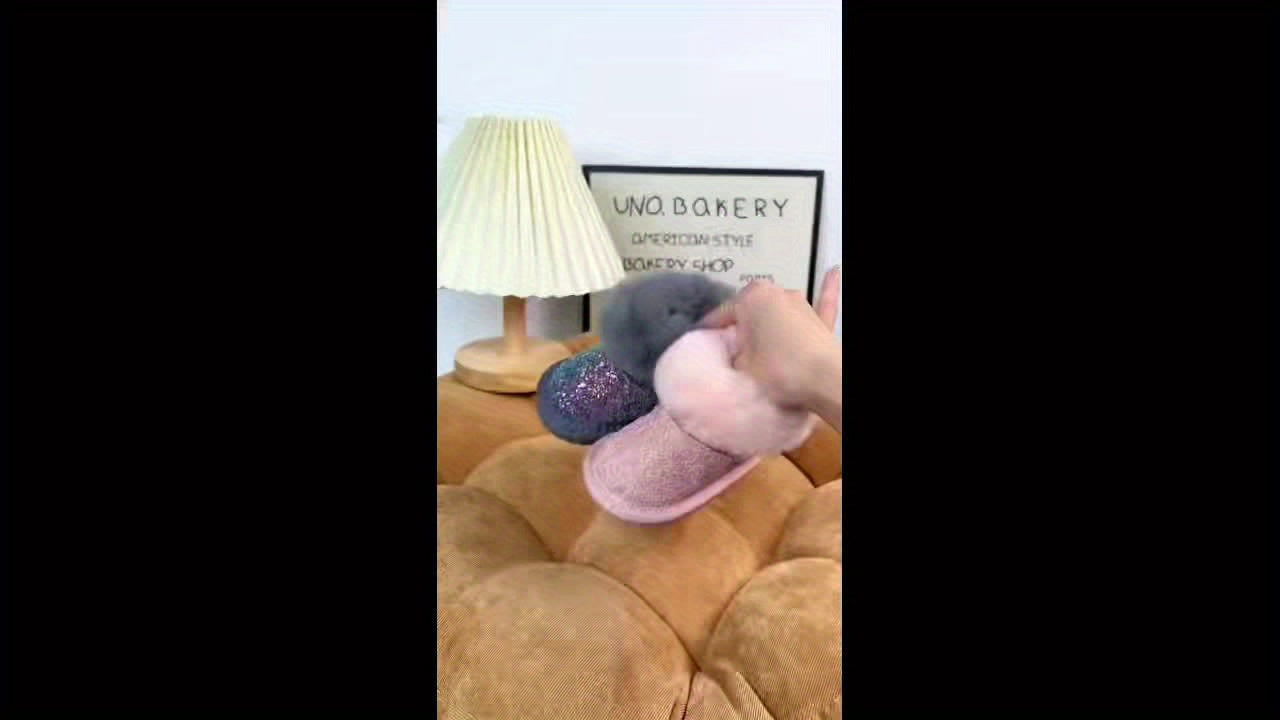 Baby Girl And Thickened Soft-soled Snow Boots, Warm Walking Shoes for Infants And Toddlers In Autumn And Winter, And Children's Shoes for Winter