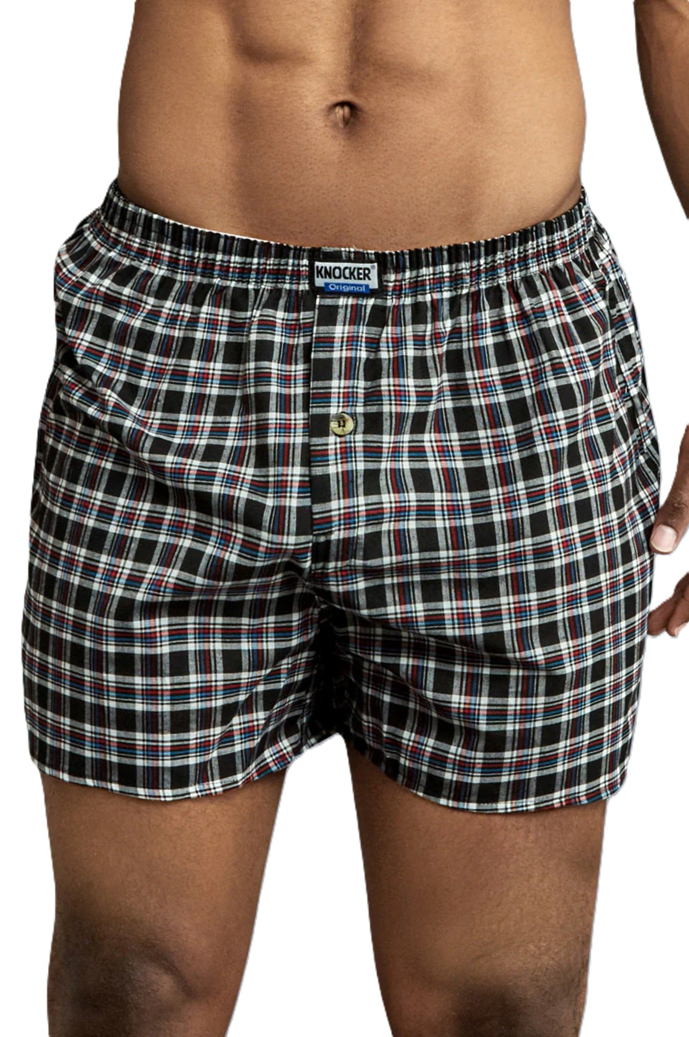 MENS 3 PACK OR 2 PACK OF ASSORTED PLAID PRINT COMFY BOXERS