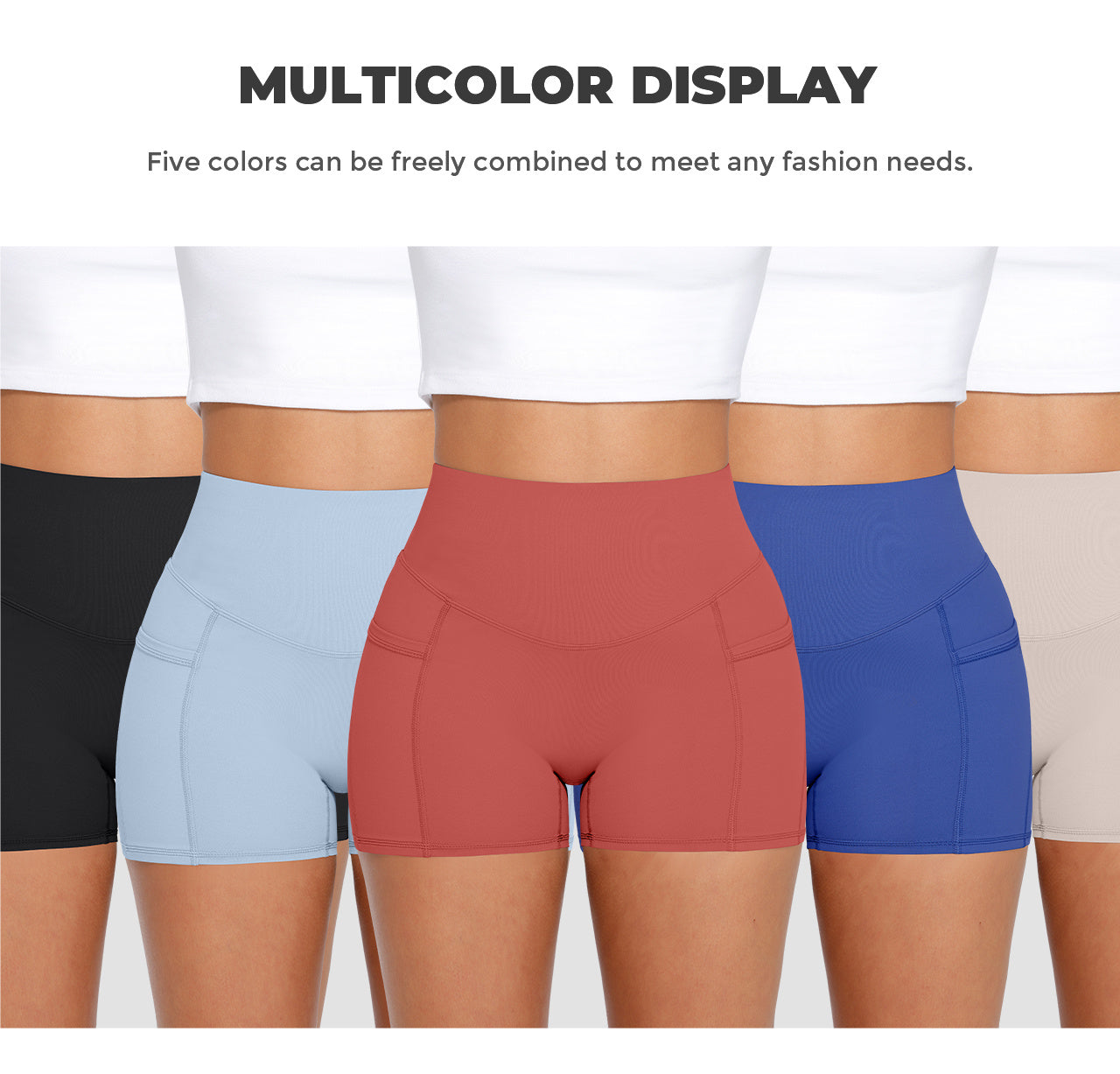 1Pc Women'S High-Waist Stretchy Athletic Shorts, Breathable Compression Bike Yoga Workout Shorts