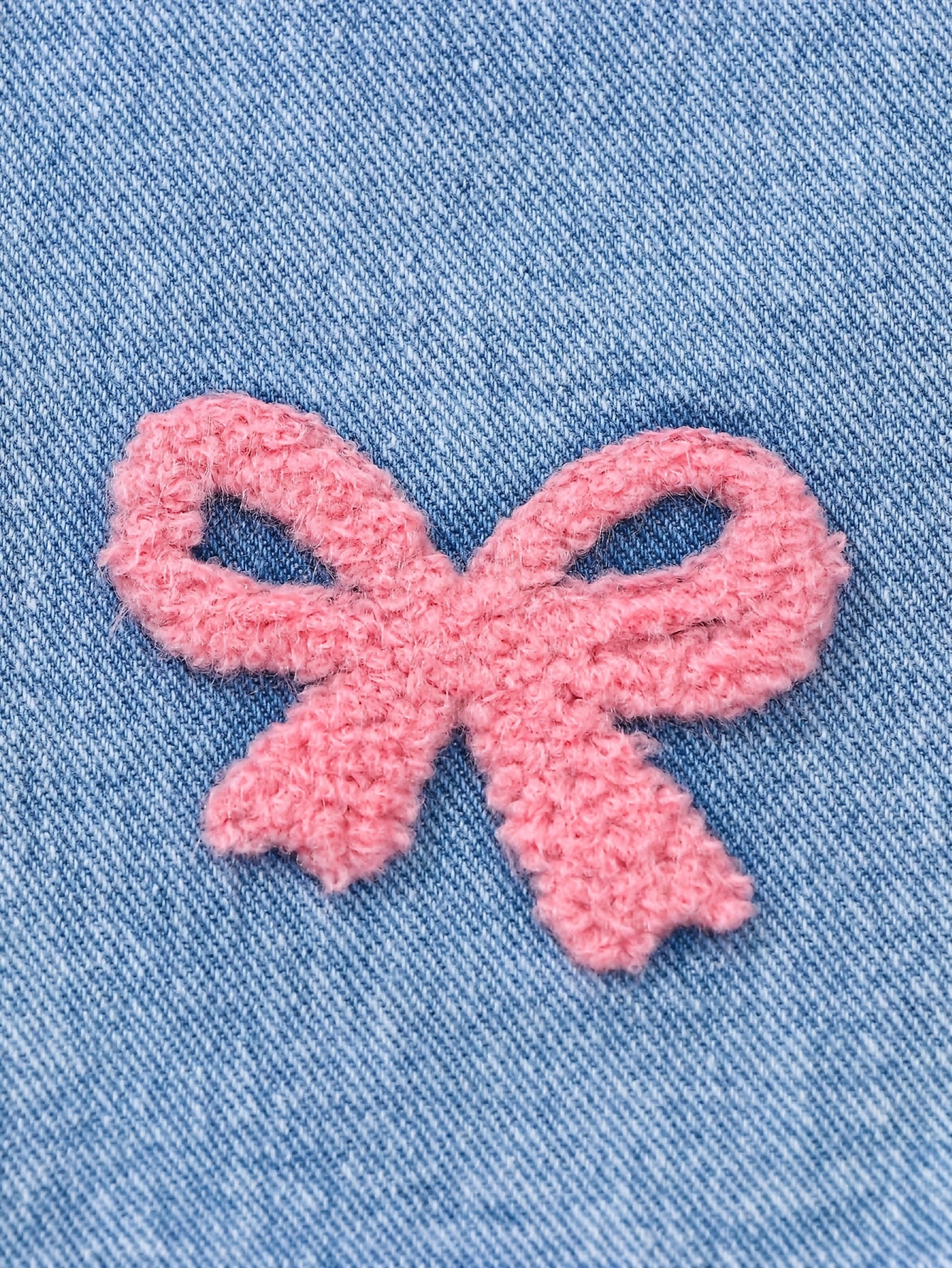 CuddClio Only 1 Pair Of Jeans Included. Baby Girls Loose-Fit Jeans For Fall & Winter, Cute Pink/Purple Bow Embroidered Jeans, Comfortable Denim With Elastic Waistband, Casual & Outdoor Wear, Ideal For Halloween/Christmas Gifts.