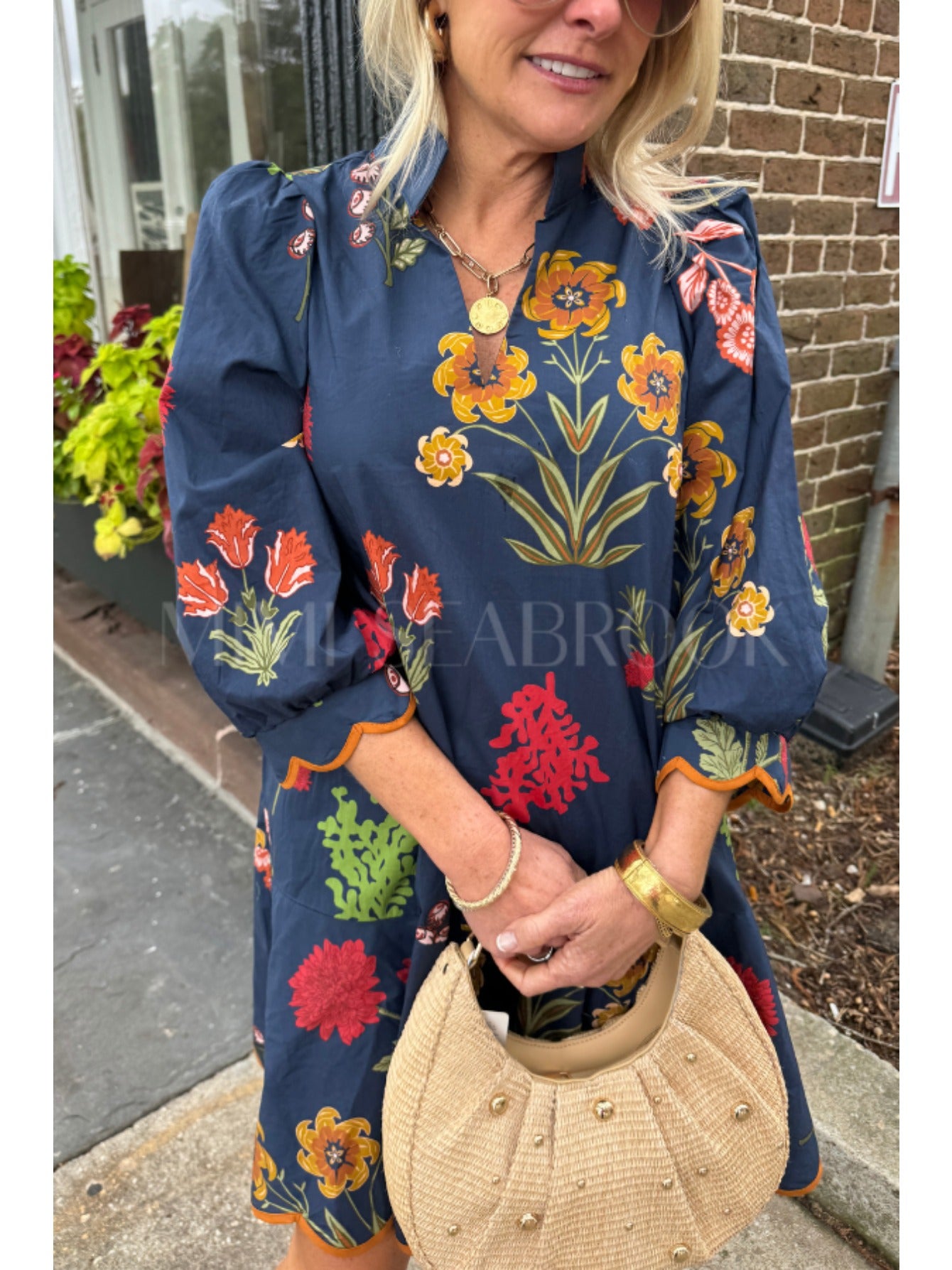 Autumn Bloom Midi Dress