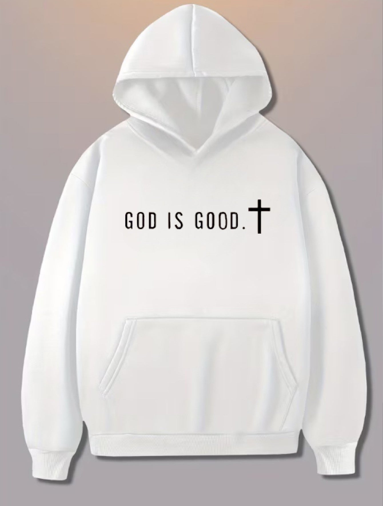 Hoodie Sweater in Solid Color with Print Loose Fit for Spring, Autumn and Winter, Christmas Halloween Valentine'S Thanksgiving Festive Streetwear, Soft Comfortable Versatile Casual Attire, Easy Care Machine Washable