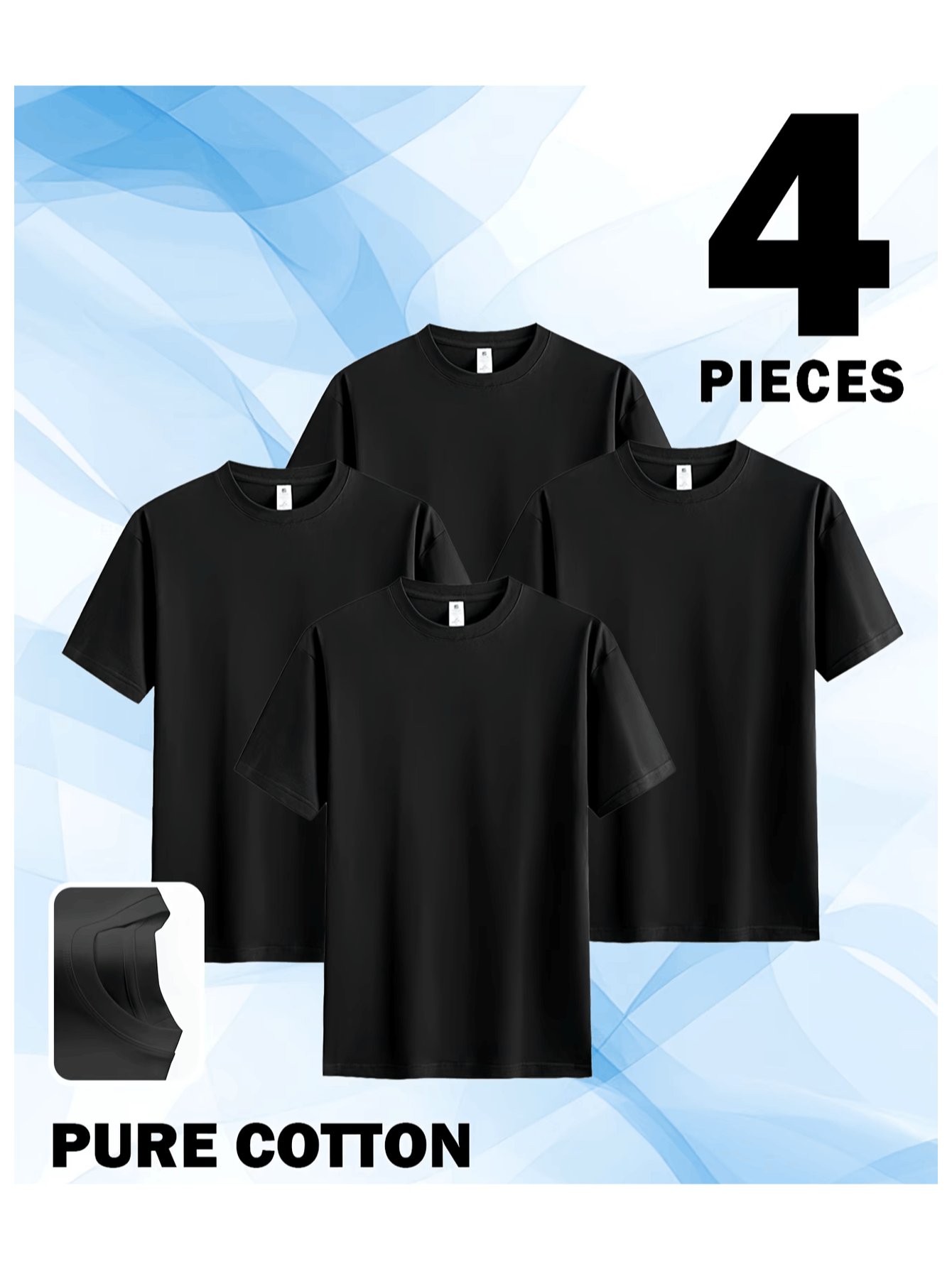 White Cotton T-Shirt - product view 10