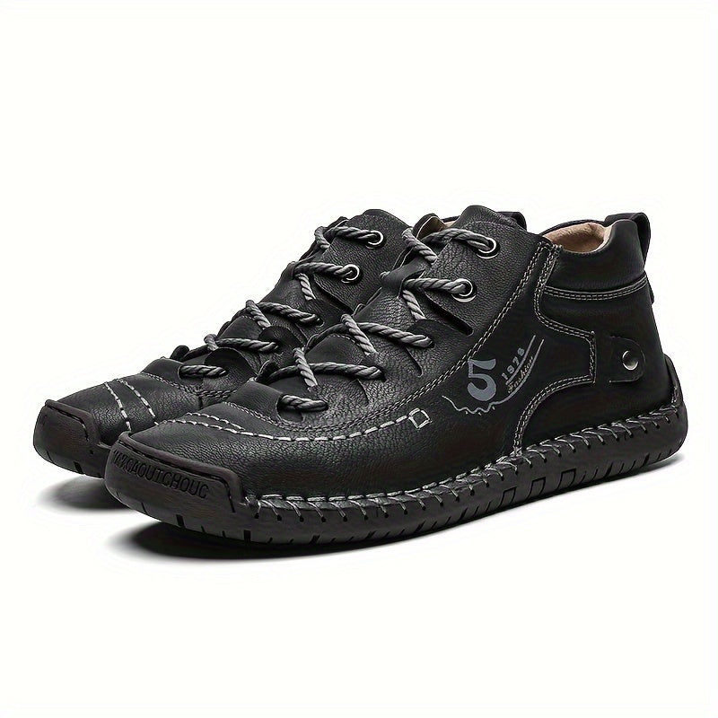 Handcrafted Men'S Vintage Sneakers: Secure Fit, Slip-Resistant, All-Season Comfort