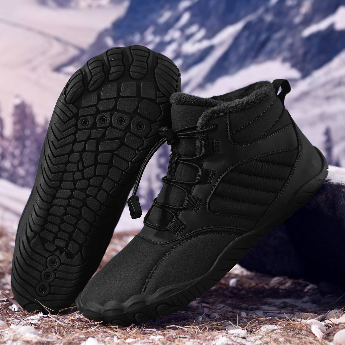 Women Winter Boots Non-Slip And Winter Barefoot Shoes, Walking Hiking Boots for Women Men, Hike Footwear Barefoot Boots, Women Snow Boots, Casual Trail Shoes, Wide Toe Box Barefoot Sneakers, Unisex Warm Boots, Snow Boots for Women