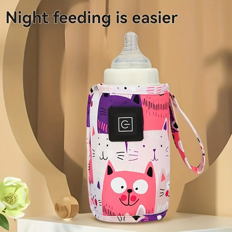 A Portable Bottle Warmer with Three Household Temperature Settings, Perfect for Outdoor Activities. Portable Design, Essential Travel Accessory, Modern Accessories, Durable Structure, High-quality Heater, Temperature Control, Travel Bottle Warmer