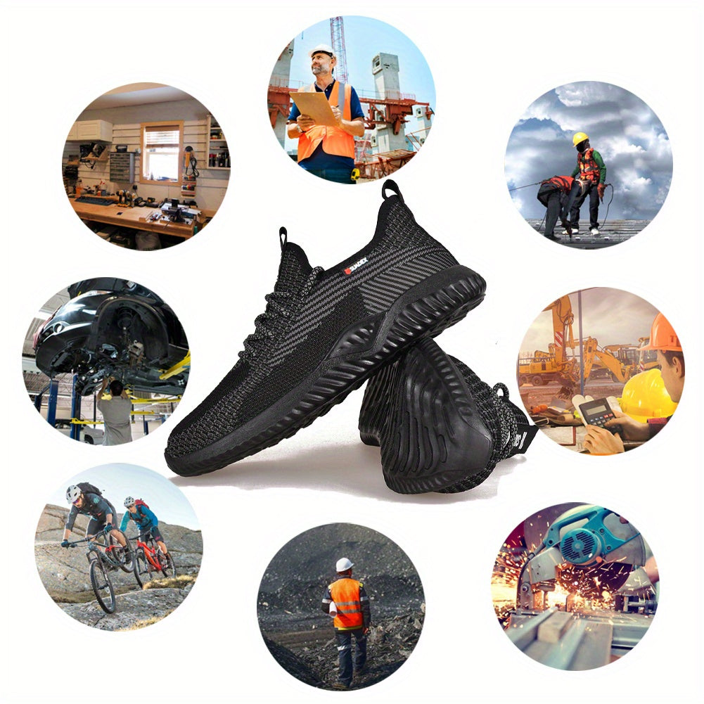Steel Toe Boots for Women Steel Toe Shoes Breathable High Top Work Boots Lightweight Safety Shoes Work Shoes Industry Construction Safety Boots, Women Shoes