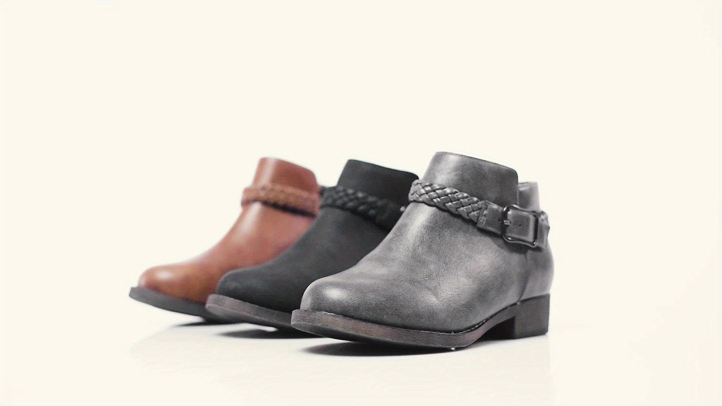 Ataiwee Women's Ankle Boots, Classic Side Zip Comfortable Platform Boots., Women Shoes